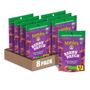Annie’s Organic Bunny Fruit Flavored Snacks, Summer Strawberry, Gluten Free, Value Pack, 22 Pouches, 15.4 oz(Berry)