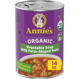 Annie’s Organic Bunny Pasta and Chicken Broth Soup, 14 oz(Vegtable Soup)
