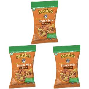 Annie’s Organic Cheddar Snack Mix With Assorted Crackers and Pretzels, 2.5 oz. Bag (Pack of 12)(2.5 Ounce (Pack of 36))