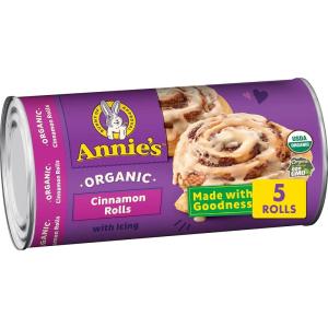 Annie’s Organic Cinnamon Rolls with Icing, Refrigerated Dough, 5 Rolls, 17.5 oz