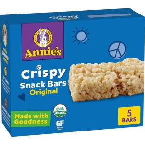 Annie’s Organic Original Crispy Snack Bars, Gluten Free, 3.9 oz, 5 ct.(Original)