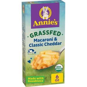 Annie’s Organic Shells and Real Aged Cheddar, Made with Real Cheese, 6 oz (Pack of 12)(Classic Cheddar)