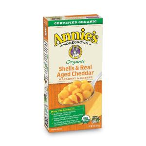 Annie’s Organic Shells and White Cheddar, Made with Real Cheese, 6 oz (Pack of 12)(Shells & Real Aged Cheddar)