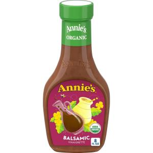 Annie’s Organic Shiitake Sesame Vinaigrette Salad Dressing, Vegan, Non-GMO, 8 fl oz(Organic Balsamic Vinaigrette)