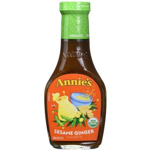 Annie’s Organic Shiitake Sesame Vinaigrette Salad Dressing, Vegan, Non-GMO, 8 fl oz(SESAME GINGER)