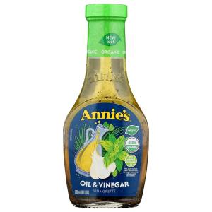 Annie’s Organic Shiitake Sesame Vinaigrette Salad Dressing, Vegan, Non-GMO, 8 fl oz(Vinaigrette Garlic)
