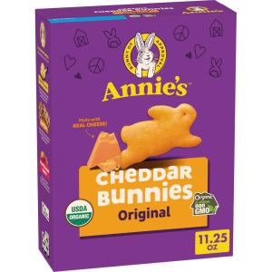 Annie’s Organic, Snack Variety Pack, Cheddar Bunnies and Bunny Grahams, 1 oz, 36 ct(Cheddar Bunnies)