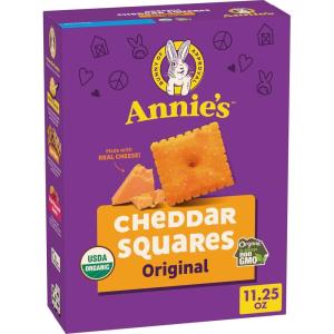 Annie’s Organic, Snack Variety Pack, Cheddar Bunnies and Bunny Grahams, 1 oz, 36 ct(Cheddar Squares)