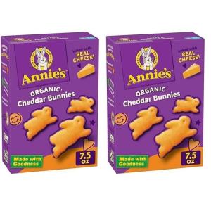 Annie’s Organic, Snack Variety Pack, Cheddar Bunnies and Bunny Grahams, 1 oz, 36 ct(Original Cheddar)