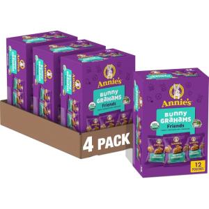 Annie’s Organic, Snack Variety Pack, Cheddar Bunnies and Bunny Grahams, 1 oz, 36 ct(Variety Pack)