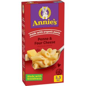 Annie’s Penne and Four Cheese, Made with Organic Pasta and Real Cheese, 5.5 oz (Pack of 12)(Penne & Four Cheese)