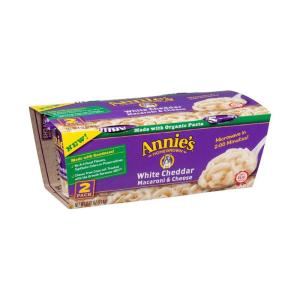 Annie’s Real Aged Cheddar Microwavable Mac and Cheese Cup with Organic Pasta, Made with Real Cheese, Dinner Side or Snacks, 2.01 oz (Pack of 12)(Cheddar)