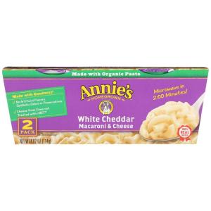 Annie’s Real Aged Cheddar Microwavable Mac and Cheese Cup with Organic Pasta, Made with Real Cheese, Dinner Side or Snacks, 2.01 oz (Pack of 12)(Cheddar-Cheese)