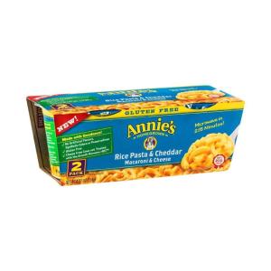 Annie’s Real Aged Cheddar Microwave Mac and Cheese with Gluten Free Pasta Cups, 2 Ct, 4.02 oz (Pack of 6)(Cheddar Cheese)