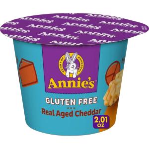 Annie’s Real Aged Cheddar Microwave Mac and Cheese with Gluten Free Pasta Cups, 2 Ct, 4.02 oz (Pack of 6)(Real Aged Cheddar)