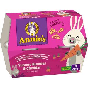 Annie’s White Cheddar with Organic Pasta, Macaroni and Cheese Microwavable Cups, Made with Real Cheese, 8 Ct, 16.08 oz(Cheddar)